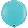 2 Ballons Latex 3' Caribbean Blue - Qualatex