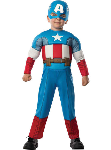 Déguisement Captain America avengers Rassemblement pour bébé | combinaison , masque | J2F Shop