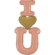 Ballon Aluminium 5' Rose Gold I Love You - Grabo