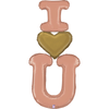 Ballon Aluminium 5' Rose Gold I Love You - Grabo