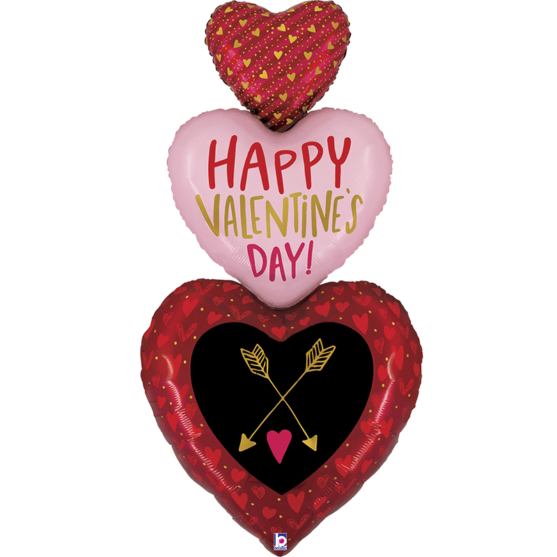 Ballon Aluminium 5' Special Delivery Valentine Trio - Grabo