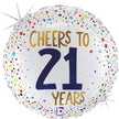 Ballon Aluminium 18″ Cheers to 21 Years – Grabo