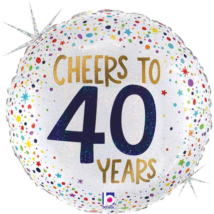 Ballon Aluminium 18″ Cheers to 40 Years – Grabo