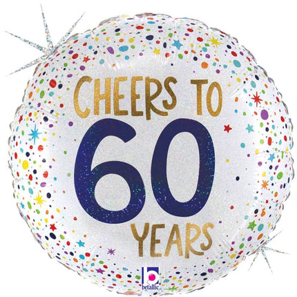 Ballon Aluminium 18″ Cheers to 60 Years – Grabo