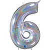 Chiffre 6 Glitter Holographic 26