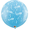 2 Ballons latex 3' It's A Boy pale blue - Qualatex