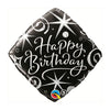 Ballon Aluminium 18″ Birthday Elegant sparkles & Swirls – Qualatex