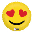 Ballon Aluminium 36″ Emoji Hearts - Grabo