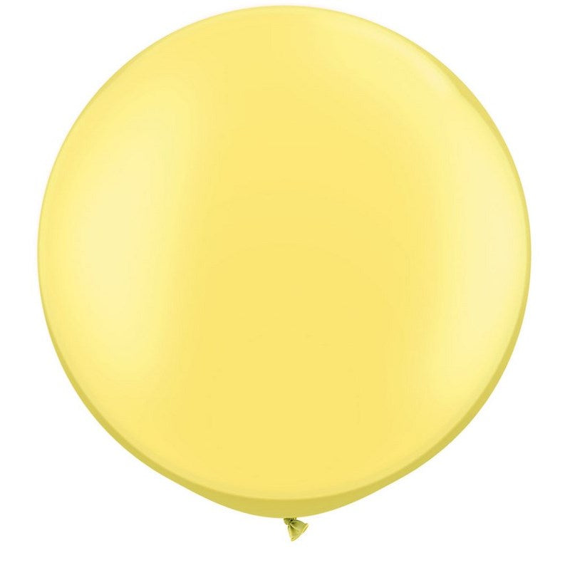 2 Ballons Latex 3' Pearl Lemon Chiffon - Qualatex