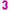 Chiffre 3 Violet 40