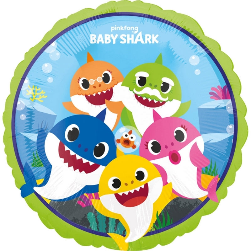 Ballon Aluminium Rond Baby Shark 17