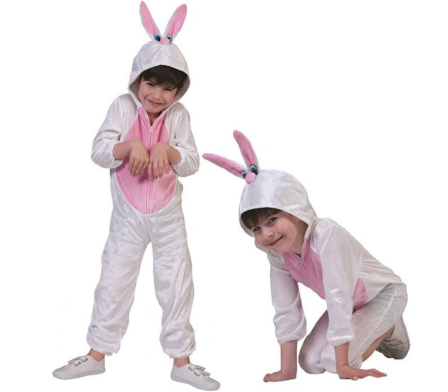 déguisement de lapin blanc & rose enfant taille 140cm
