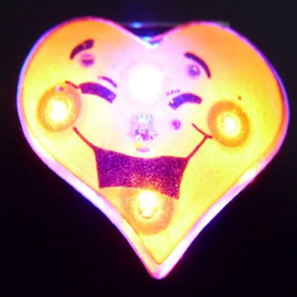 badge/magnet led coeur visage