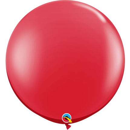 2 Ballons Latex 3' Red - Qualatex