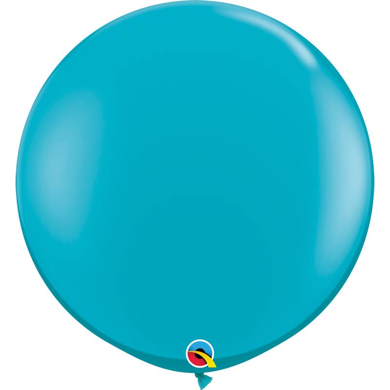 2 Ballons Latex 3' Tropical Teal - Qualatex