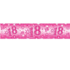 Banner Age 18 Pink Sparkle