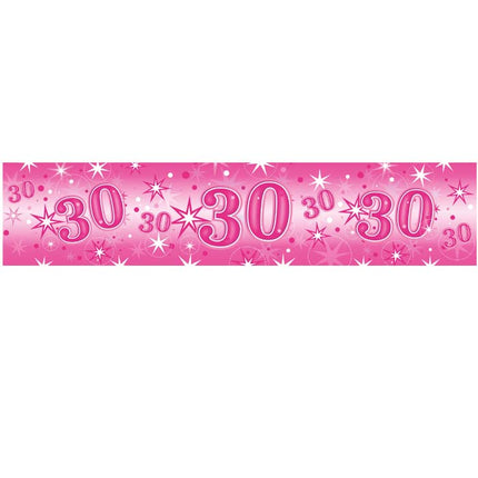 Banner Age 30 Pink Sparkle