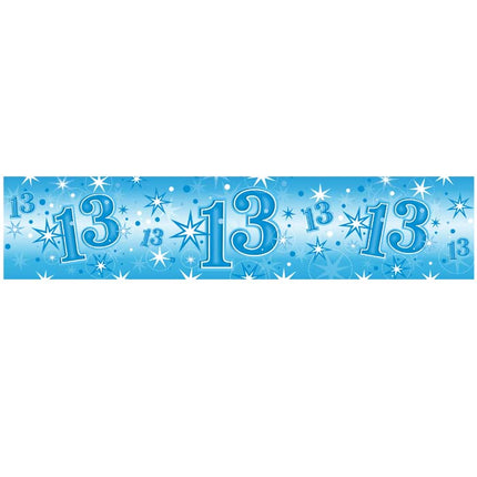 Banner Age 13 Blue Sparkle