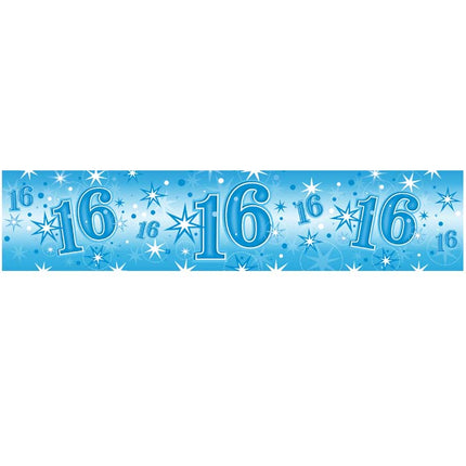Banner Age 16 Blue Sparkle