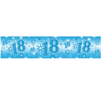 Banner Age 18 Blue Sparkle