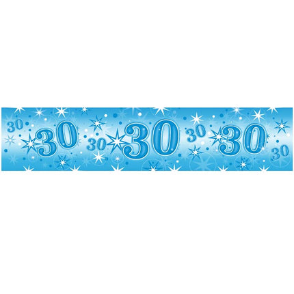 Banner Age 30 Blue Sparkle