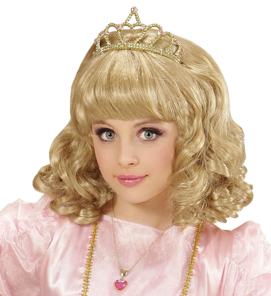 Perruque avec couronne de princesse fille | perruque avec couronne | J2F Shop