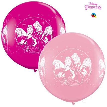 2 Ballons latex 3' Princesses - Qualatex