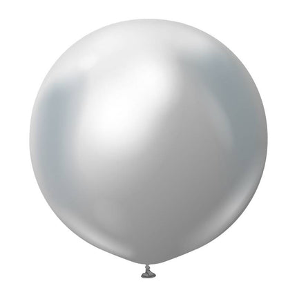 1 Ballon 60cm Mirror Argent- Ballonrama