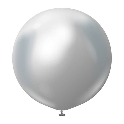 1 Ballon 60cm Mirror Argent- Ballonrama