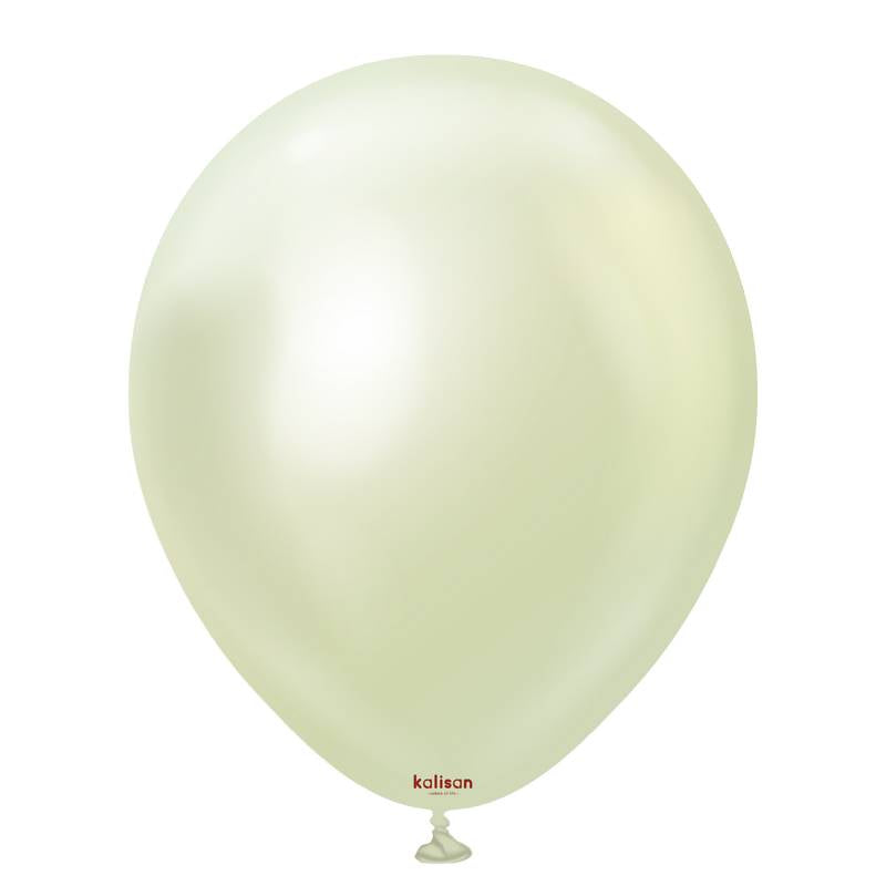 10 Ballons 30cm Miroir Or Vert- Ballonrama