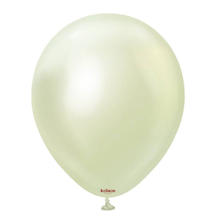 10 Ballons 30cm Miroir Or Vert- Ballonrama