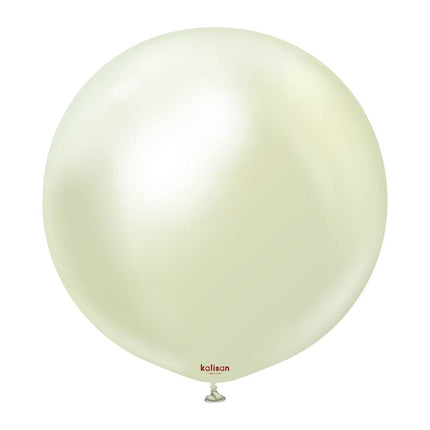1 Ballon 60cm Mirroir Or Vert- Ballonrama
