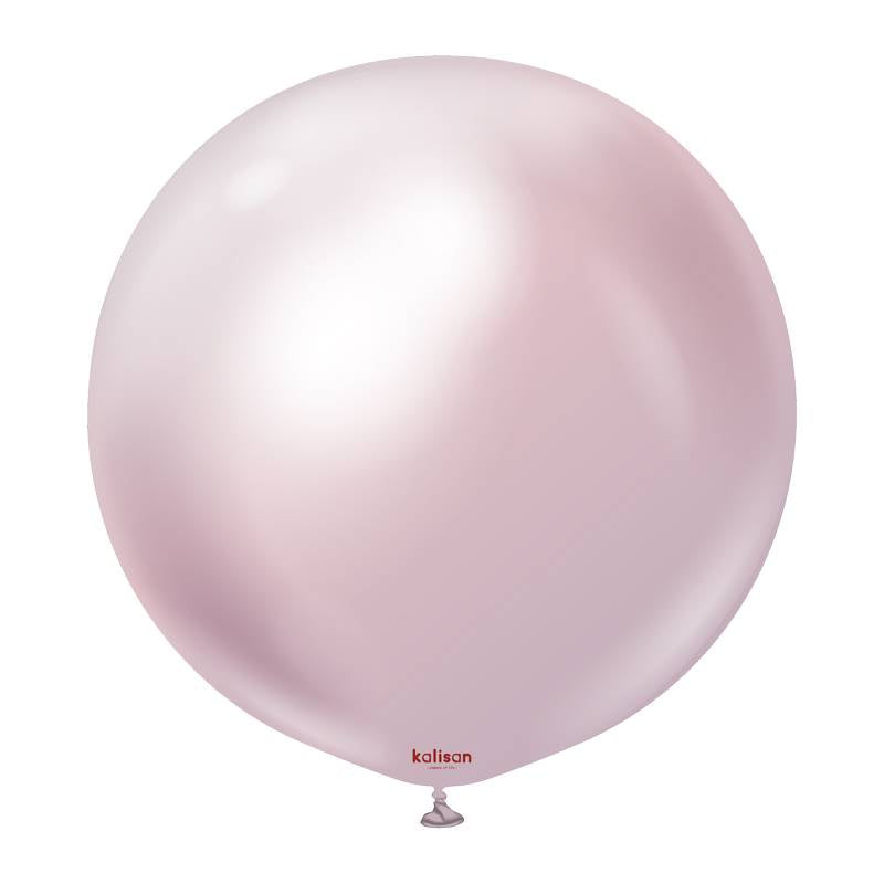 ABC 5 Ballons 45cm Miroir Or Rose- Ballonrama