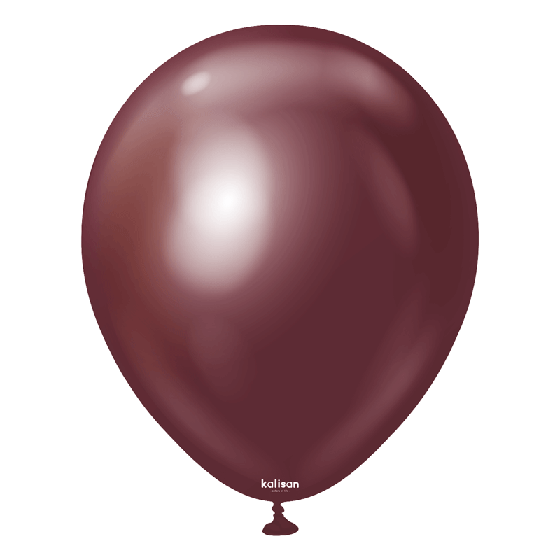 50 Ballons Mirror Burgundy 12