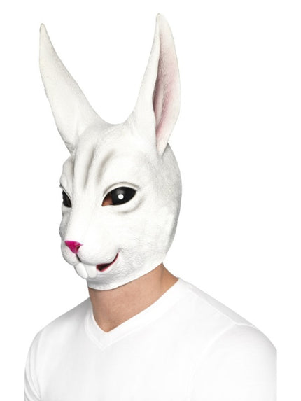 Masque lapin blanc adulte | masque en latex | J2F Shop