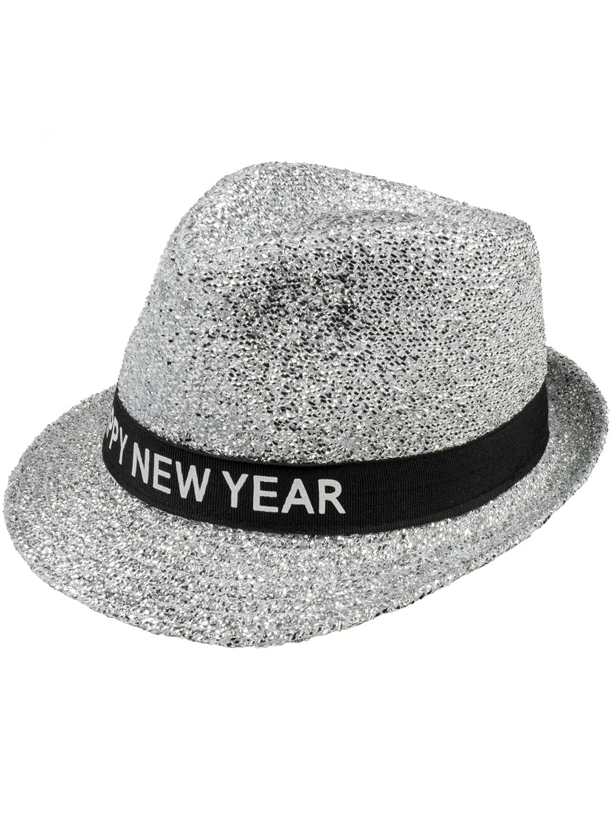 Chapeau argent Happy New Year adulte | chapeau | J2F Shop