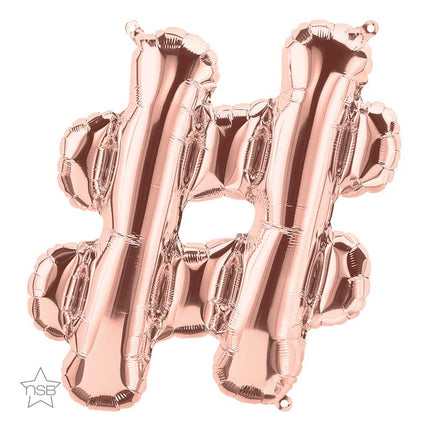 Lettre Hashtag # Rose Gold 16