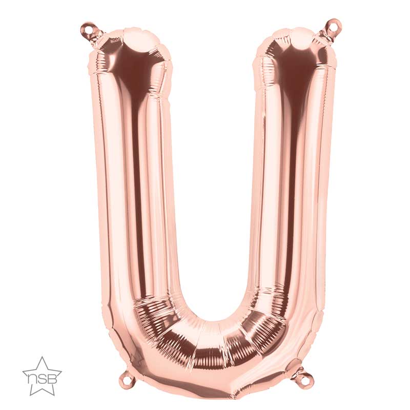 Lettre U Rose Gold 16