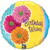 Ballon Aluminium 18″ Birthday Wishes Zinnia – Qualatex