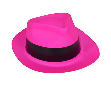 chapeau tribly en pvc fluo néon pink