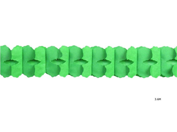 guirlande papier twist vert 3.6m