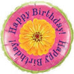 Ballon Aluminium 18″ Birthday Zinnia & Polka Dots – Qualatex