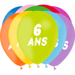 10 Ballons Latex HG95 Jubilé 6 Ans - PMS