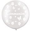 1 Ballon latex 3' Communion Pearl White/Perlé Blanc