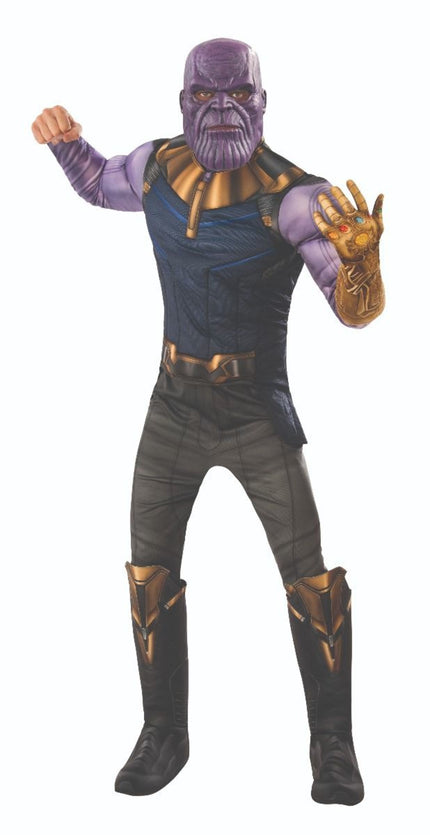Déguisement Thanos deluxe homme - Avengers: Infinity War | T-shirt matelassé, pantalon avec surbottes, gant , masque | J2F Shop
