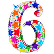 Chiffre 6 Designer Etoile Holographic 40