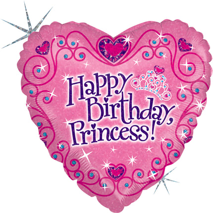 Ballon Aluminium 18″ Happy Birthday Princess Tiara – Grabo