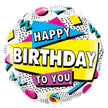 Ballon Aluminium 18″ Happy Birthday To You 90's Retro – Qualatex