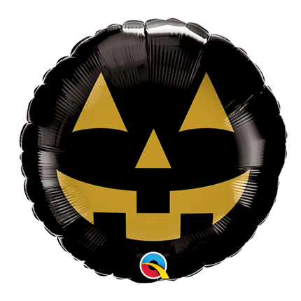 Ballon Jack Face Black & Gold 18