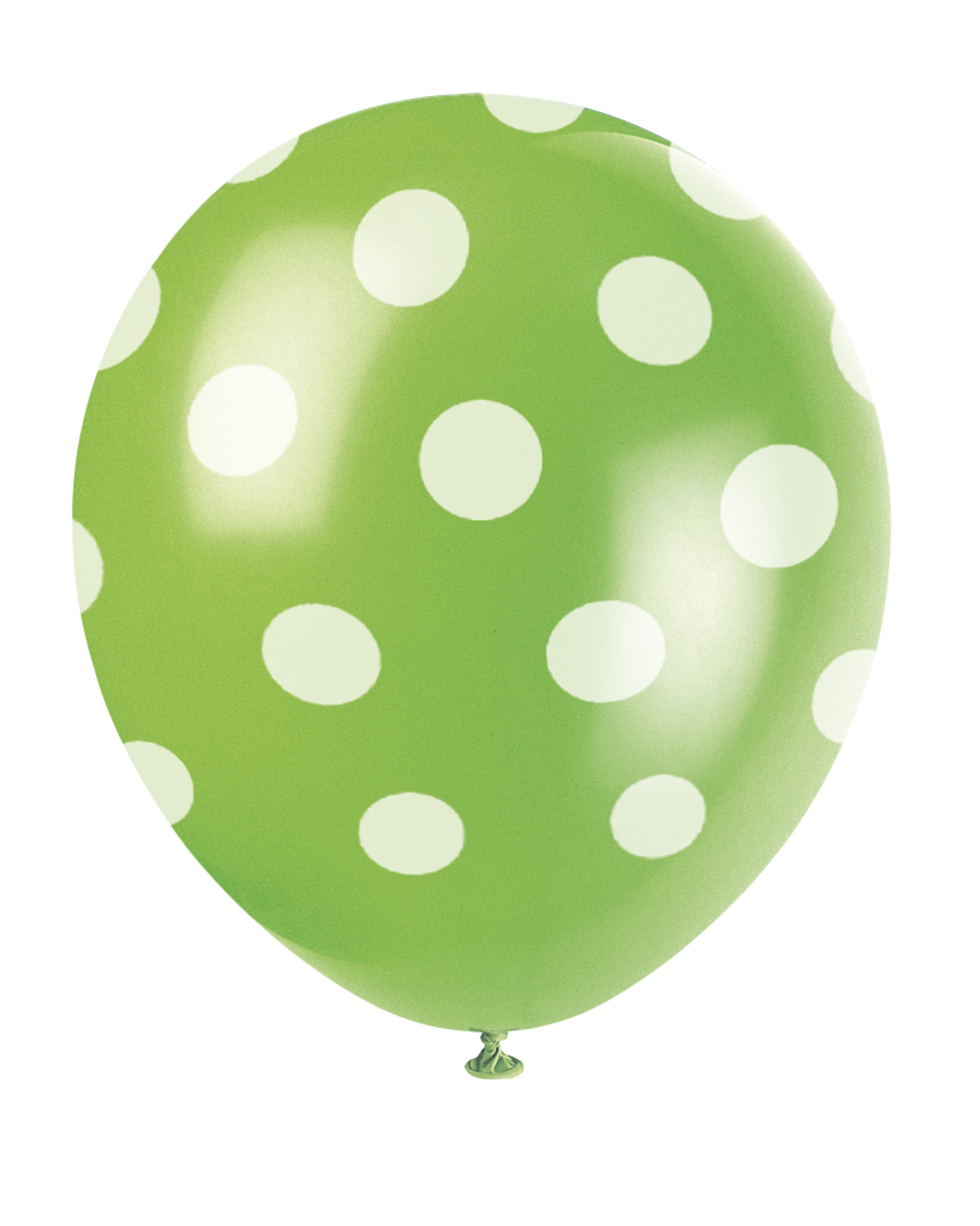 6 ballons verts à pois blancs | 6 ballons en latex de 30 cm | J2F Shop